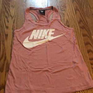 Nike swoosh dusty rose tank top